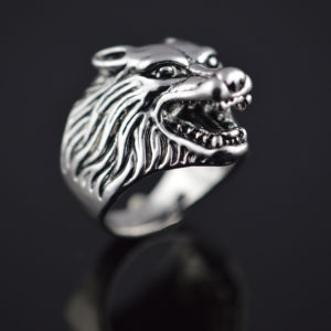 Wolf Silver Color Steel Fierce And Strong Ring